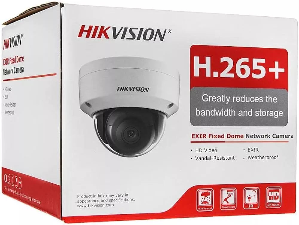 Hikvision DS-2CD2143G0-I New H.265+ 4MP IP Vandal Dome EXIR Fixed 2.8mm ...